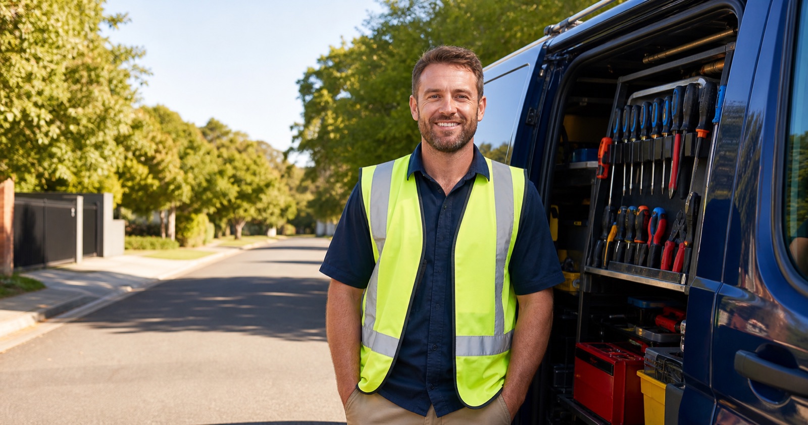 TradiesAU technician arriving on site in Bayside Melbourne